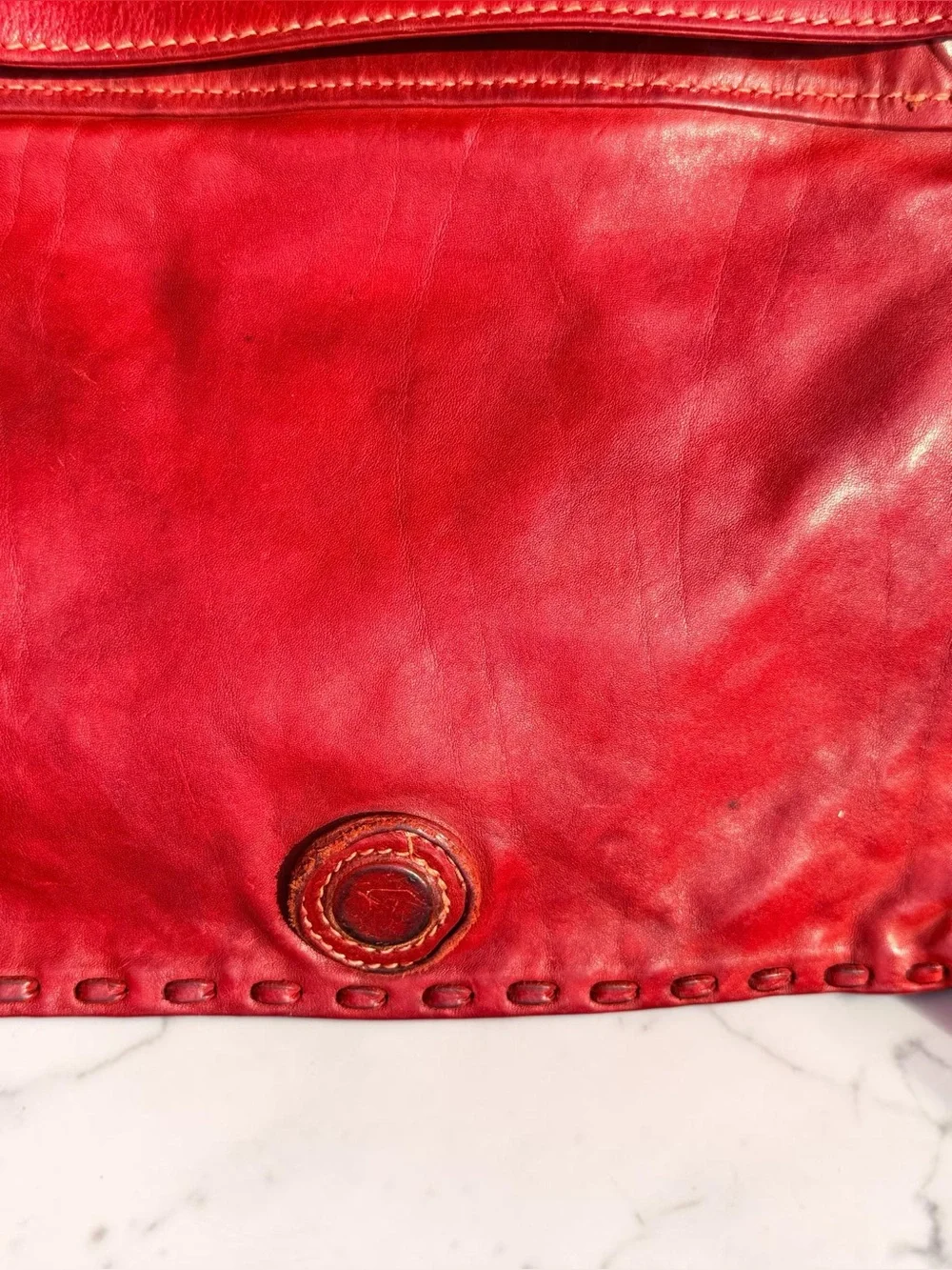 Campomaggi red leather